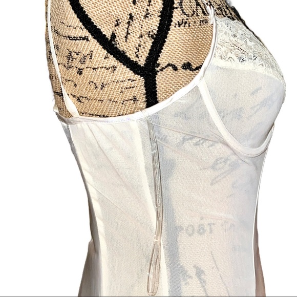 Satin Champagne Mini Slip Dress - Picture 9 of 15